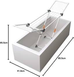 Famanu - Wasdroger Basic Mint (staand droogrek inklapbaar, droger voor badkamer + balkon, drooglengte 11 m, wasrek met waslijn) — thumbnail 3