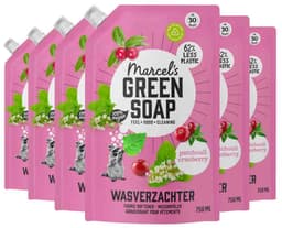Marcel's Green Soap Wasverzachter Navulling - Patchouli & Cranberry - 6 x 750ml - 180 wasbeurten — thumbnail 2