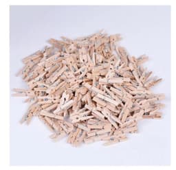 50 STUKS Mini knijpers - 25mm - Houten clips voor fotos - Wasknijper - Decoratie Clips - Pinnen Foto Knijpers Geboorte Wasknijpers — thumbnail 2