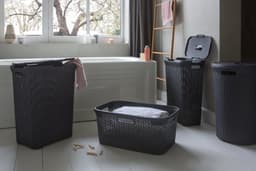 Curver Style Wasmand met deksel - 60L - Antraciet — thumbnail 4