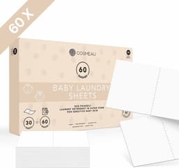 Cosmeau Baby Wasmiddeldoekjes - 60 Wasbeurten - Bergamot - Wasmiddel - Wasstrips - Wasvellen - Detergent Sheets - Kids Peuters Baby — thumbnail 1
