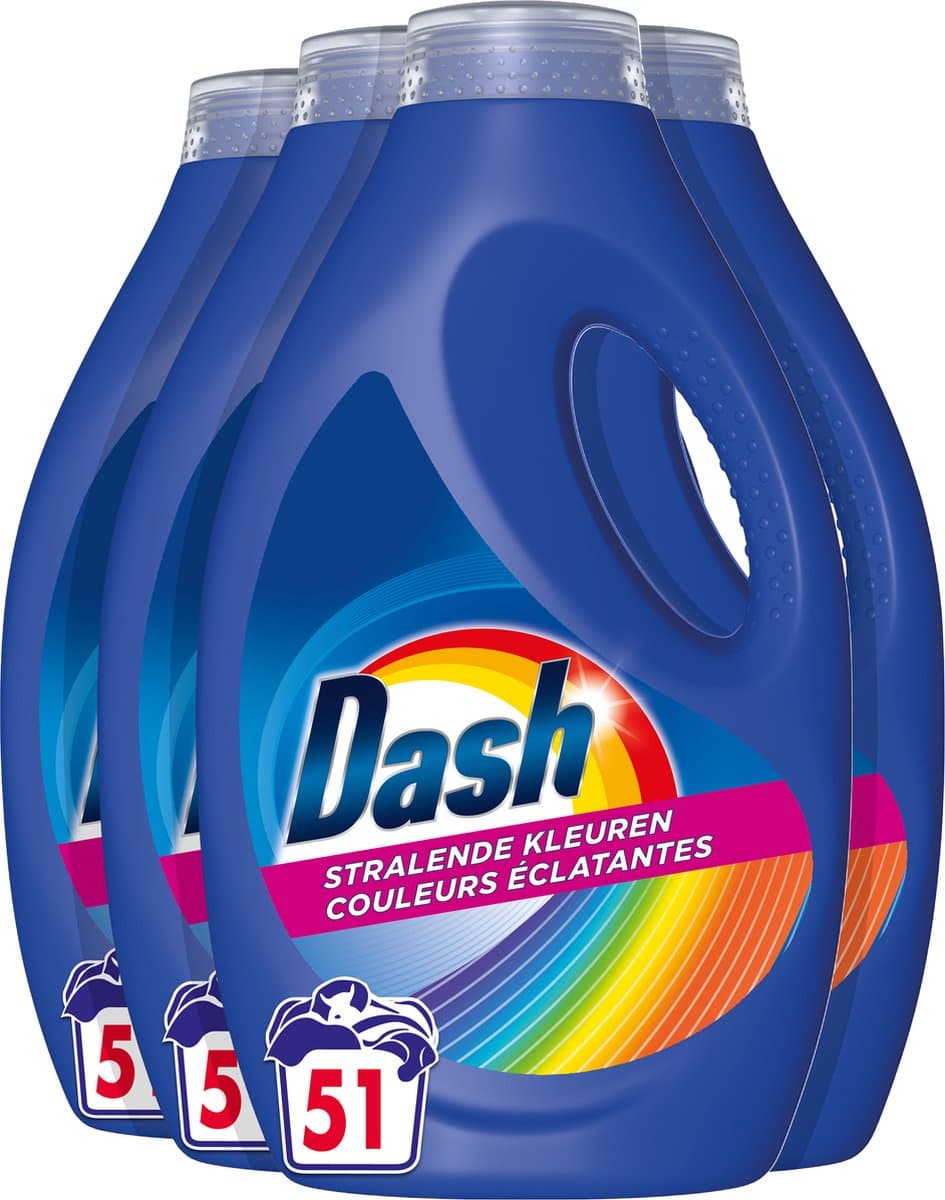Dash Kleur - Vloeibaar Wasmiddel - 4 x 51 Wasbeurten Voordeelverpakking — afbeelding 1