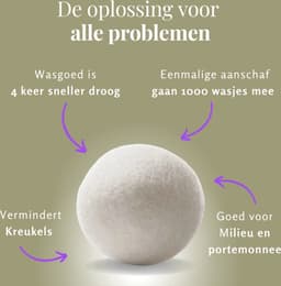 Drogerballen 6 Stuks - Wasbollen - Wasverzachter - Zero waste Dryerballs - Duurzaam - Herbruikbare Droogballen - Wit & Grijs - Energie besparen — thumbnail 3