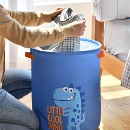 TDR - Opvouwbare wasmand -dinosaurus design -speelgoed mand - opberg mand-Met handvat -blauw 35 * 45cm — thumbnail 4
