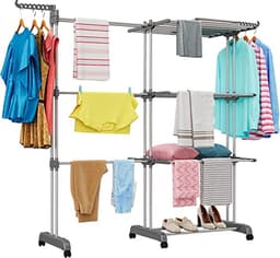 Droogrek voor binnen, wasrek / collapsible laundry rack - opvouwbaar — thumbnail 1