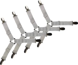 dekbed laken aanspanner clips - Bed laken spanners - 4 stuks – Wit — thumbnail 1