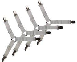 dekbed laken aanspanner clips - Bed laken spanners - 4 stuks – Wit