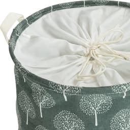 QUVIO Wasmand met handvaten - Wassorteerder - Wasmanden - Wasbox - Waszak met 1 compartiment - Opbergmand - Opvouwbaar - Boom patroon - Grijs en wit - 43 L - 33 x 33 x 40 cm (lxbxh) — thumbnail 3