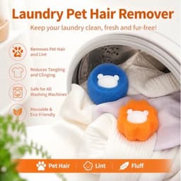 Elzusha - Set van 8 Herbruikbare Anti-Haar Ballen voor Wasmachine — thumbnail 5