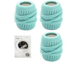 3-stuks Wasballen voor de wasmachine - Vloeibare vlekverwijderaarballen - Vlekverwijderende en reinigende ballen - Verwijdert dierenharen - 4,5*4,5*7 cm - Geschikt voor gebruik in de wasmachine met wasverzachter en andere vloeistoffen - Groen