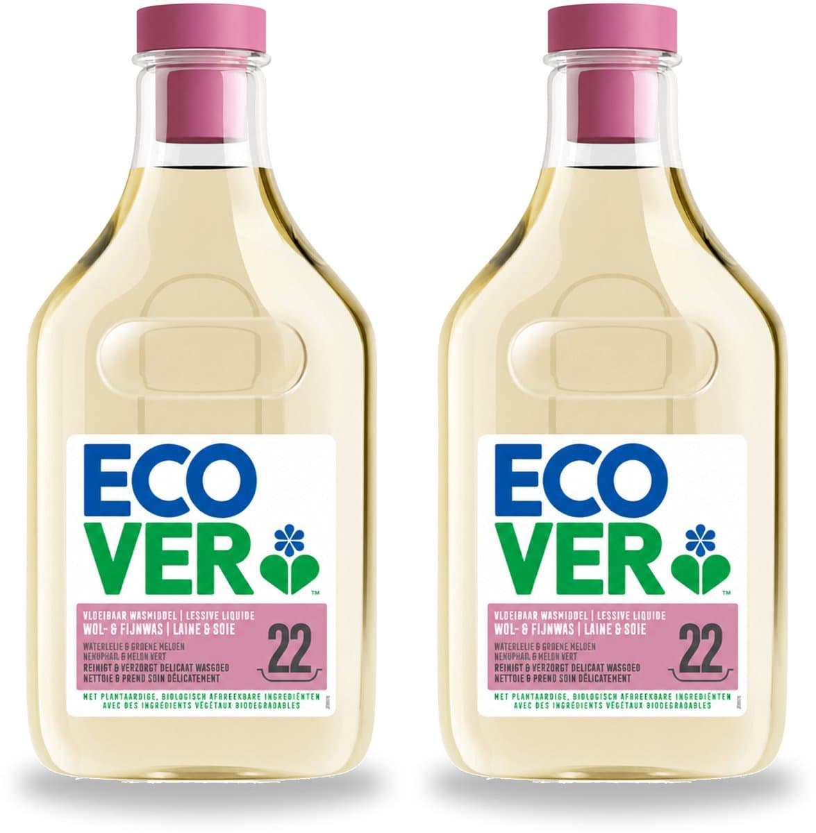 2 x Ecover - Vloeibaar wasmiddel - Wol & Fijnwas - 1 liter - 22 wasbeurten - Voordeelverpakking - 2 stuks — afbeelding 1