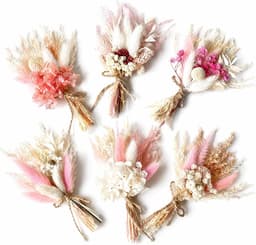 Gedroogde bloemen, roze, mini, tafeldecoratie voor bruiloften — thumbnail 1