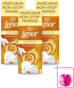 3 x Lenor – Geurbooster – Amber & Orchidee – 12 Wasbeurten – 155 g - Bulkverpakking - Geurparels - Douchemop - Wasgeur — thumbnail 1