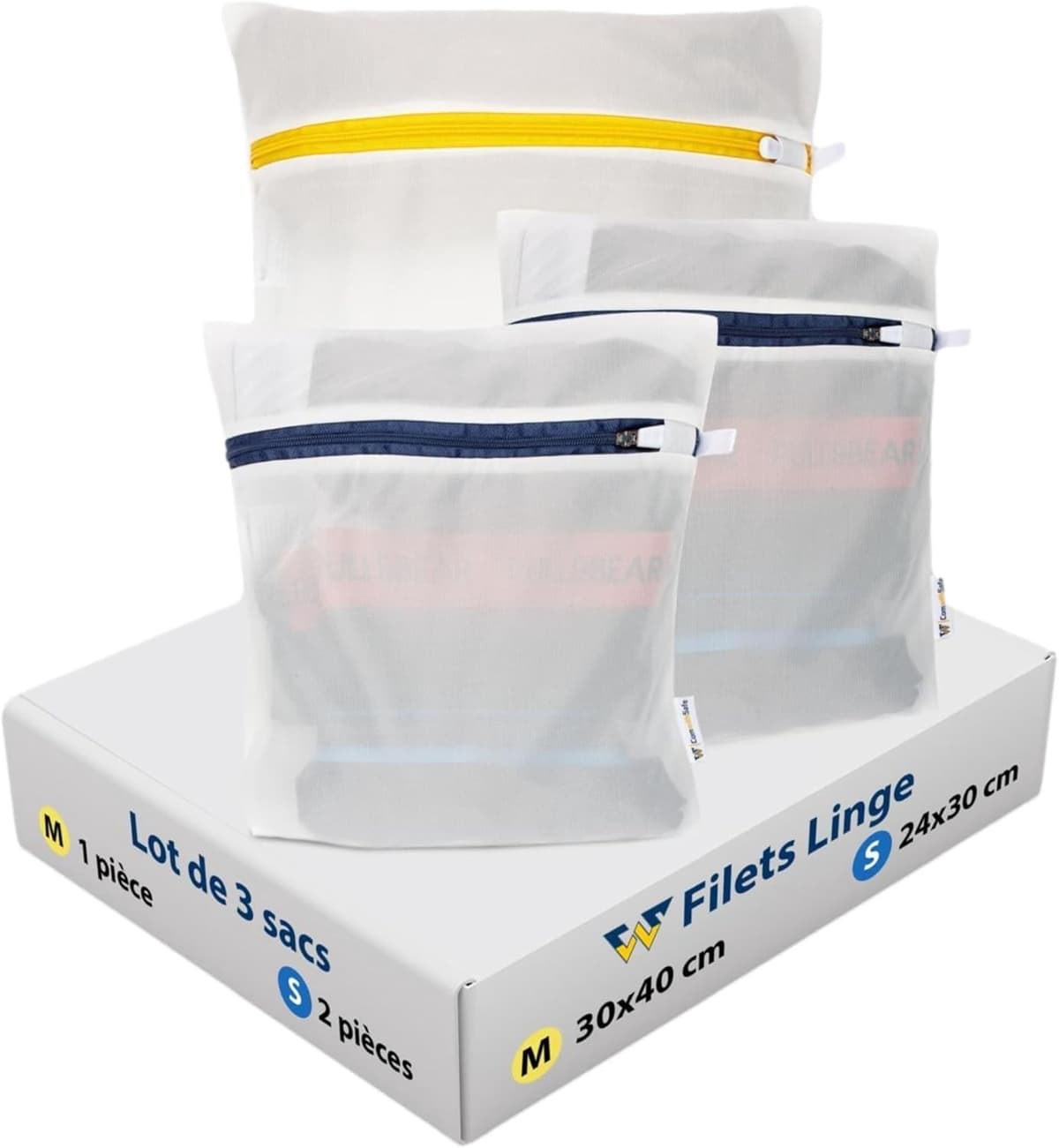 Wasnet - 100 g/m² - Set van 3 Stuks - Beschermende Waszakken voor Wassen — afbeelding 1