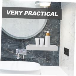 1set Wandrek Voor Keuken Badkamer Plakbare Opslagplank Zonder Boren Ruimtebesparende Organizer Voor Badkamer Keuken Elegante Wandmontage Met Grote Capaciteit — thumbnail 3