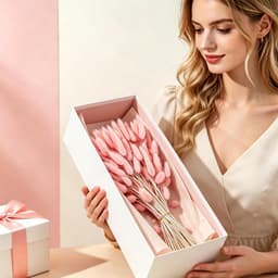 120 stuks gedroogd pampasgras, gedroogd pampasgras, decoratie, gedroogde konijnenbloemen, Boheemse decoratie, geschikt voor thuis, bruiloften, festivals, feesten — thumbnail 3