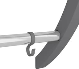 vidaXL - Handdoekenrek - met - haken - 56x16x72 - cm - aluminium - zilverkleurig — thumbnail 3