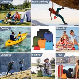 Droge Zakken 6 Stuks, Lichtgewicht Droogzakken, Compressiezak Kanozak Met 1,5l, 2,5l, 3l 3,5l, 5l, 8l Zakken Tas Voor Raften Kajakken Rafting Varen Wandelen Camping Reizen Backpacken — thumbnail 3