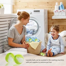 12 Stuks Wasmachine Haarvanger, Nylon Wasballen, Wasmachine Wasballen, Pluisverwijderaar Ballen Herbruikbare, Kat Hond Haarverwijderaar Wasmachine, voor Het Verwijderen van Haren van Huisdieren(Groen) — thumbnail 3