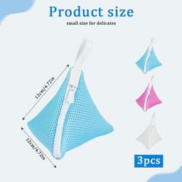 Vaniik Kleine waszak, 3 wasmachines met ophanglus, driehoeksnet, delicate waszakken voor ritsen voor waskralen - ShopVlot — thumbnail 5