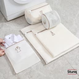 Stunq® 6-delige waszakkenset met fijnmazig gaas en ritssluiting – wit, wasmachinebestendig — thumbnail 4