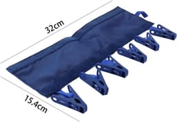 3-pack draagbare opvouwbare waslijn met 18 clips - snel drogende rekken voor reizen/zakelijk/kamperen/badkamer — thumbnail 2
