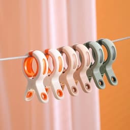 6 stuks - Strandhanddoekclips - Grote Wasknijper - Quiltclips - Wasknijpers - Grote Knijpers - Strandlaken Knijpers - Handdoek Klemmen - Strandlakenclip voor strandstoel - Winddicht - Voor badhanddoek, beddengoed en kleding - Groen — thumbnail 3