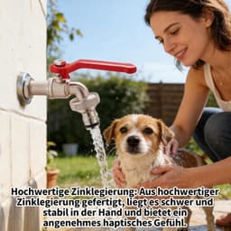2 Waterkranen 1/2 inch, voor tuin, wasmachine en regenton — thumbnail 5