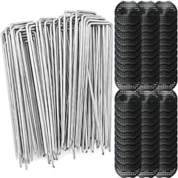 Grondankers 60 Stuks - Anti-Roest U-Haringen 150 x 40 mm - Grondhaken voor Onkruiddoek - Bevestigingsplaten 6,5 x 7 cm - Betrouwbare Stabiliteit voor Tuin en Terras - Tuinankers — thumbnail 1