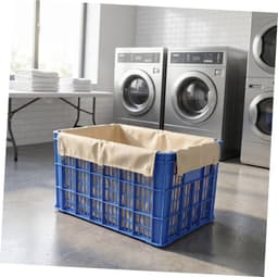 Large Commerciële Waszak met Ijzeren Waswagen Vervangzak Hoge Rechthoekige Liner Zware Stof Wasmand Organizer voor Hotel Professioneel Gebruik — thumbnail 5