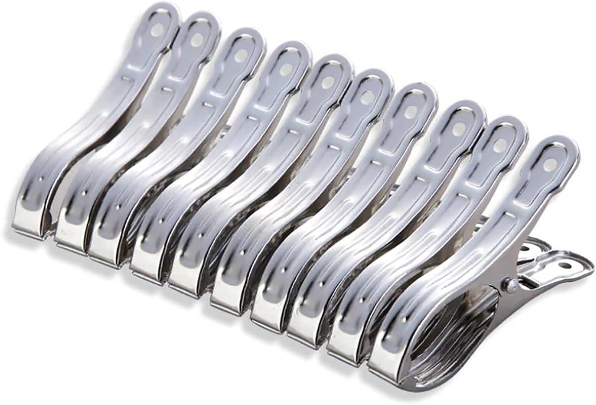 Roestvrij Staal Wasknijpers 8 cm - Veerklemmen voor Kleding Handdoeken Beddengoed — afbeelding 1