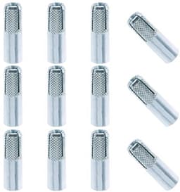 12 Stuks 3/8 Inch Gekartelde Drop-in Ankers van Premium Verzinkt Koolstofstaal voor Beton — thumbnail 1