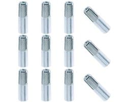 12 Stuks 3/8 Inch Gekartelde Drop-in Ankers van Premium Verzinkt Koolstofstaal voor Beton