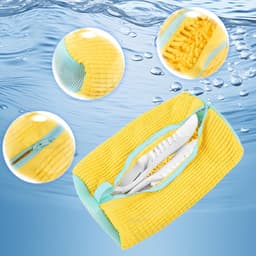 Ynkkvre - Waszak - Wasnet Voor Schoenen - Schoenen Waszak - Beschermt tegen vervorming - Microvezel chenille materiaal - Geschikt voor wasmachine én droger - Opvouwbaar design — thumbnail 4