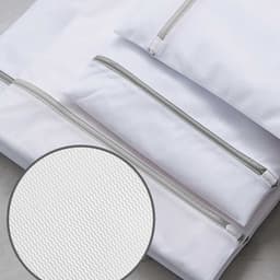 4 stuks - Waszakken - Set waszakken van gaas - Geschikt voor het wassen van delicate kledingstukken, ondergoed, sokken en opslag tijdens het reizen - Groot formaat: 60 x 60 cm - Wit — thumbnail 4