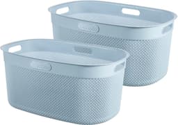 Curver Filo Wasmand - 45L - Set van 2 stuks - Blauw — thumbnail 1