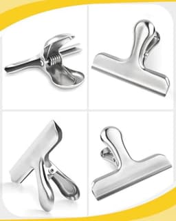 5 Stuks Bulldog Clips 55mm voor Organiseren van Documenten, Tassen, Voedsel en Foto's - Multifuntionele Klemmen voor Thuis, Keuken, School en Kantoor — thumbnail 3