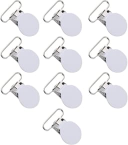 Ronde Metalen Fopspeenclips - 10 Stuks voor Handwerk en Leer — thumbnail 4