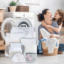 Unyqoos® Set van 6 veelzijdige wasnetten in diverse maten voor optimale kledingbescherming — thumbnail 4
