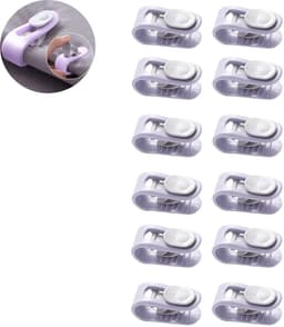 12 stuks Dekbedpinnen - Bed Sheet Holders - Quilt Clips - Dekbedovertrek Clips - Attachment Comforter - Quilt Fixing Clips - Om rommelige lakens te organiseren - Paars — thumbnail 1