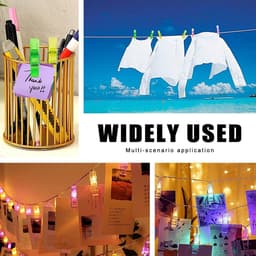 Dailygoods- Knijpers Mini 100 Stuks - Kunststof - Transparant - Wasknijpers - Fotoknijpers - Decoratie - Robuuste Klemkracht — thumbnail 4