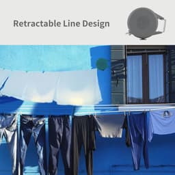 Automatische Waslijn 15m - Retractable Clothesline voor Binnen en Buiten — thumbnail 2