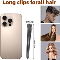 Professionele Haarclips voor Stylen en Knippen - 12 Stuks Duckbill Clips met Siliconen Band — thumbnail 4