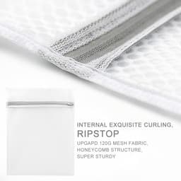 Gigicial Waszak Voor Delicate Stoffen - Waszak Met Rits - Bescherming Tegen Klitten En Kleurvermenging - 3 Stuks - Voor Lingerie En Babykleding Wit — thumbnail 4