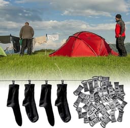 Sokken clips - Sokkenhouders - 40 stuks - 2,8 cm - Antislip Wasknijpers - Waslijnknijpers - Zwart — thumbnail 4