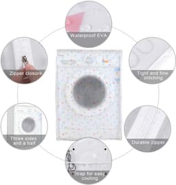 Stofhoes Geschikt voor wasmachine, waterdichte hoes Geschikt voor wasmachine, beschermhoes Geschikt voor wasmachine en droger met Geschikt voorlader, zonwerende hoes, waterdichte en stofwerende hoes Geschikt voor huishoudelijk gebruik — thumbnail 4