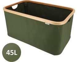 KROMS Wasmand opvouwbaar - Olijfgroen - 45L - Laundry basket - Heupwasmand - Opvouwbare wasmand - Opbergmand — afbeelding 1