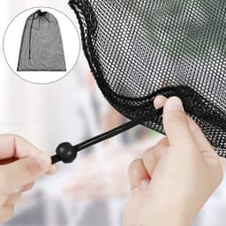 Set van 10 gaaszakjes met trekkoord - Grote nylon waszakken van gaas - Te gebruiken als cadeauzakjes, vaatwaszakjes - Met schuifbaar trekkoord - Geschikt voor keuken, sieraden, huwelijksgeschenken, huishoudelijke artikelen (30 x 40 cm) — thumbnail 4