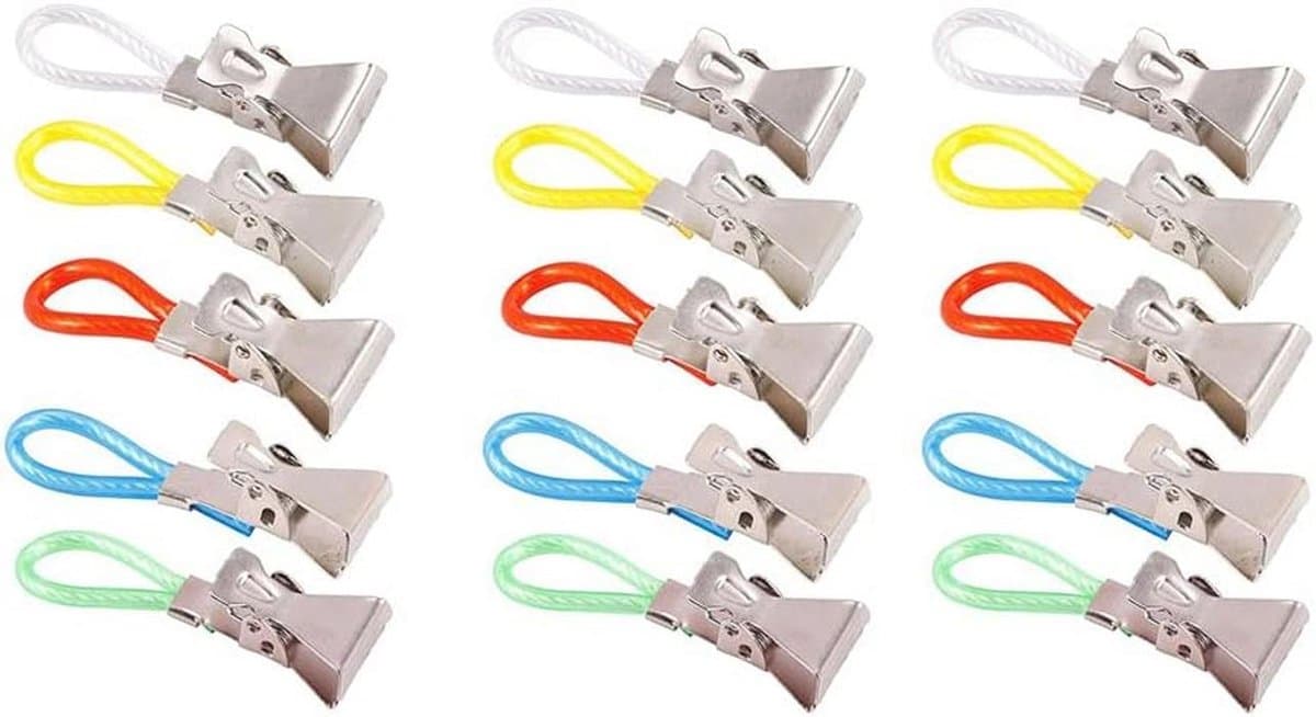 15 stuks multifunctionele handdoekclips en klemmen voor badkamer en keuken - variabele kleuren — afbeelding 1
