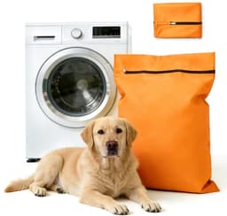Waszak voor huisdieren - 65x70cm twill polyester waszak - Grote waszak met rits - Verwijdert honden- en kattenhaar - Voorkomt dat de waszak verstopt raakt met dierenhaar - Waszak voor huisdierendekens - Geschikt voor honden, katten, paarden, konijnen — thumbnail 1